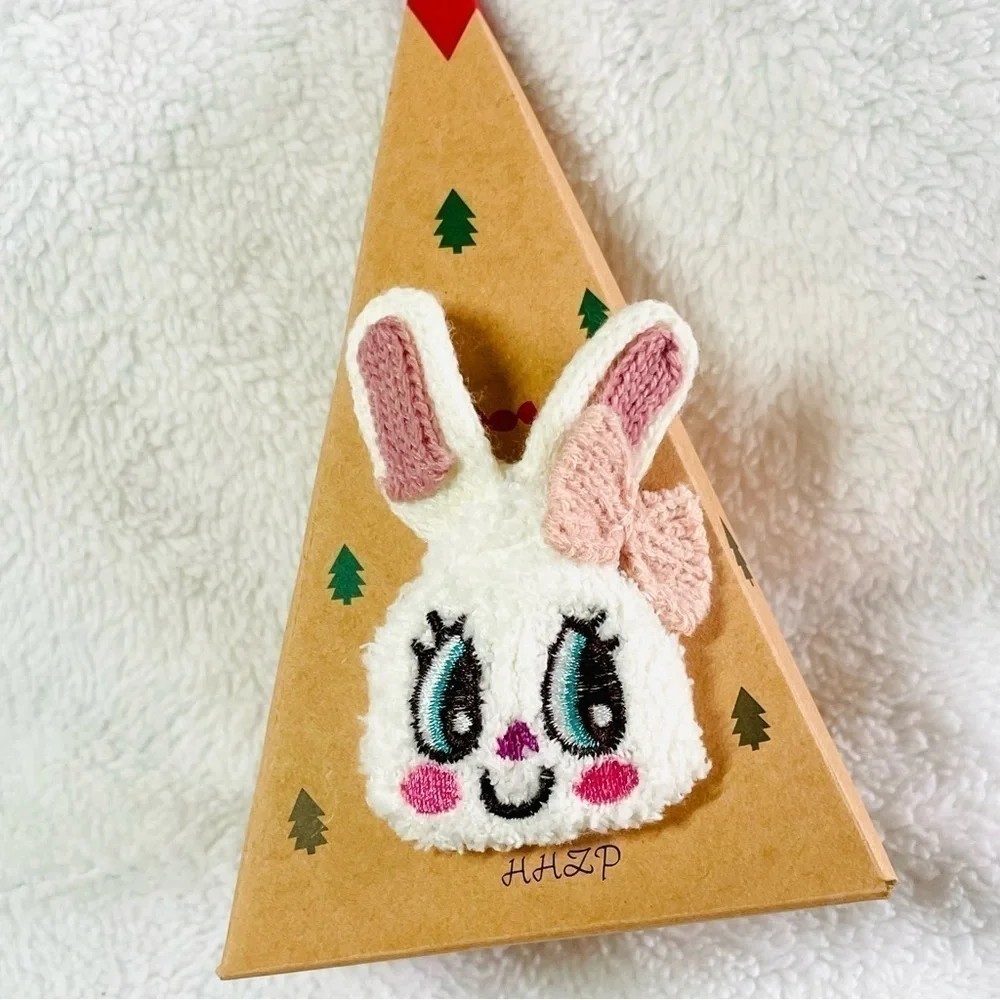NWT Fox & Bunny Christmas Gift Socks - 3D Fluffy Thick Warm Winter Socks M 5-10